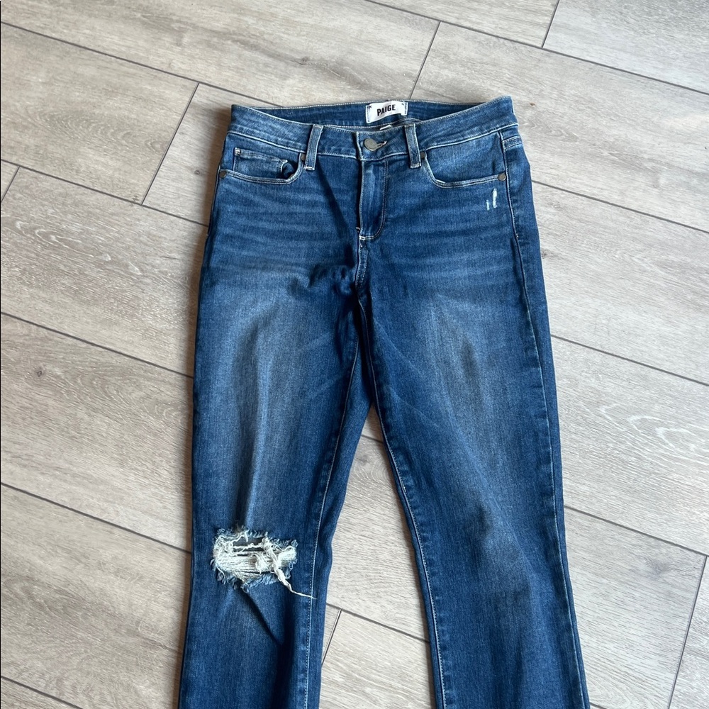 PAIGE Light Blue Distressed Verdugo ankle Jeans size 27 - Picture 3 of 7